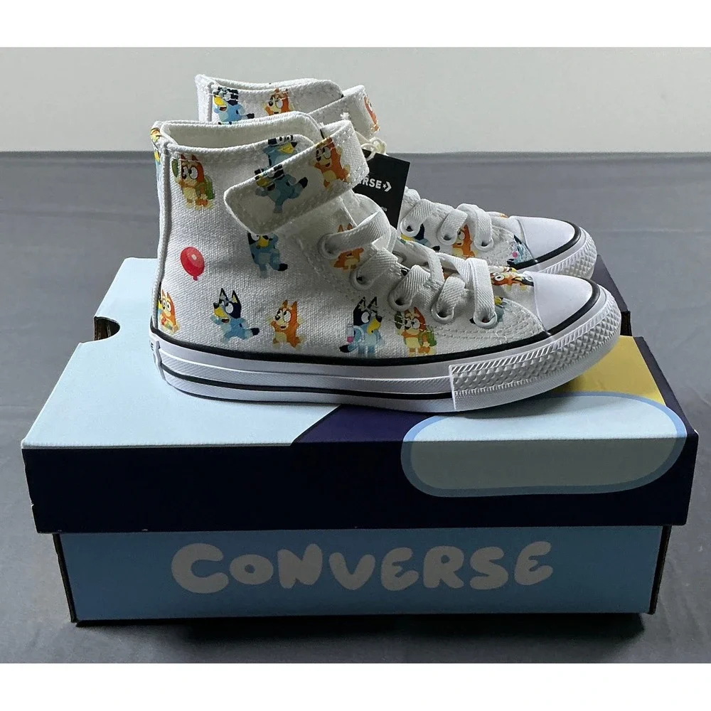 Converse Bluey Chuck Taylor All Star High Top Youth 11 White A16463F Sneaker